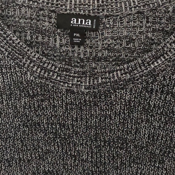 a.n.a Petite Elliptical Hem Crew Neck Sweater - Picture 4 of 5